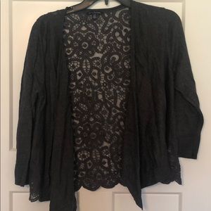 Lace-backed cardigan